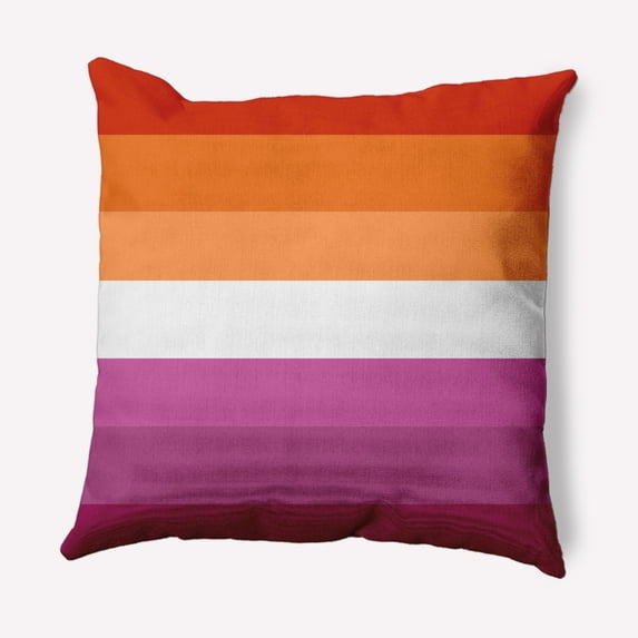 Simply Daisy 16" x 16" Contemporary Stripes Pride Day Polyester Throw Pillow