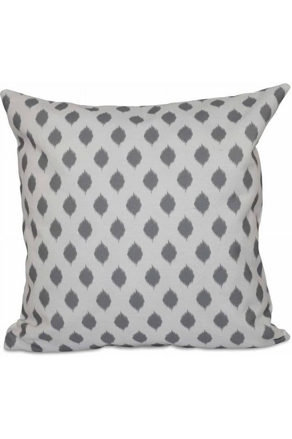 Simply Daisy 16" x 16" Cop-IKAT Geometric Print Pillow, Grey