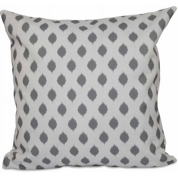Simply Daisy 16" x 16" Cop-IKAT Geometric Print Pillow, Grey