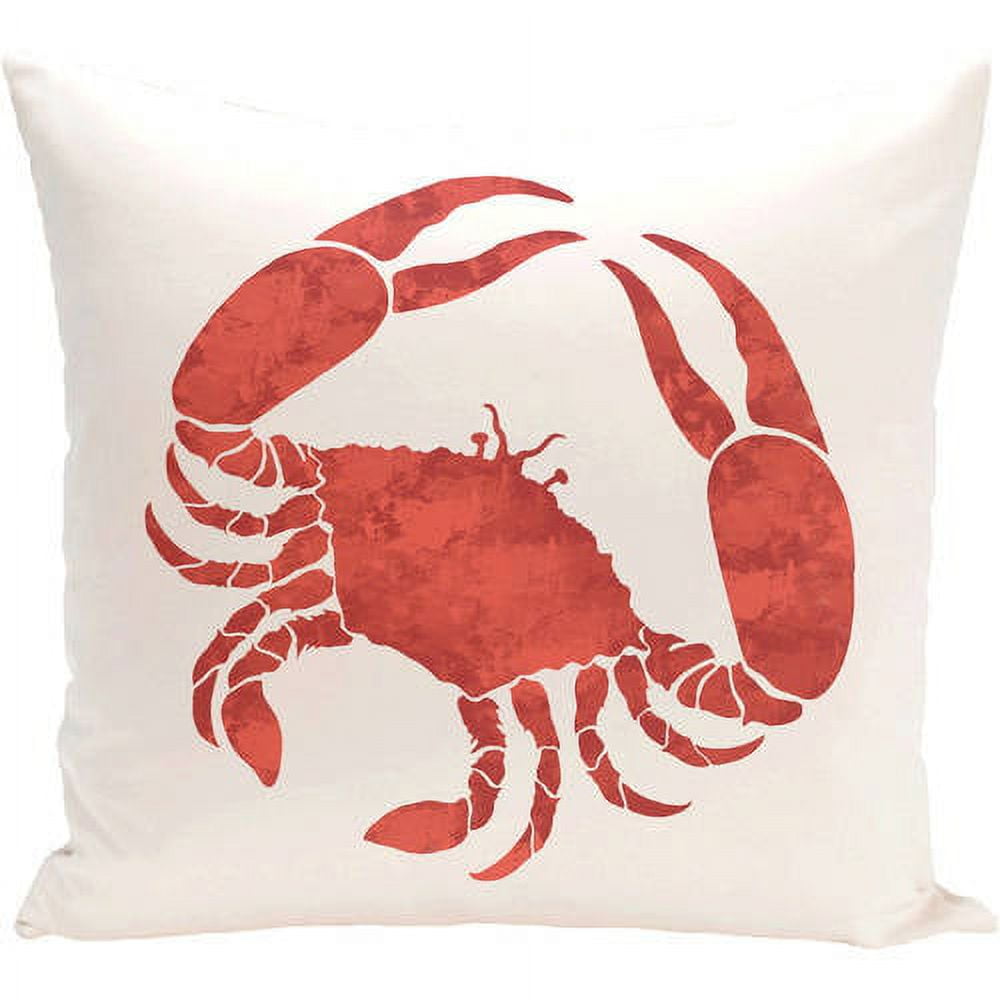 Simply Daisy 16" x 16" Crab Animal Print Pillow