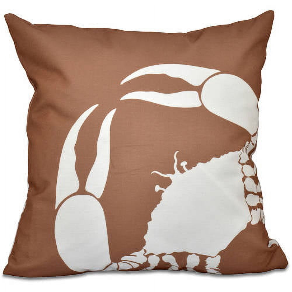 Simply Daisy 16" x 16" Crab Dip Animal Print Outdoor Pillow