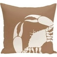 thumbnail image 1 of Simply Daisy 16" x 16" Crab Dip Animal Print Pillow, Brown, 1 of 2