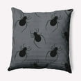 thumbnail image 1 of Simply Daisy 16" x 16" Crawling Spiders Indoor/Outdoor Polyester Throw Pillow, Steel Gray, 1 of 3