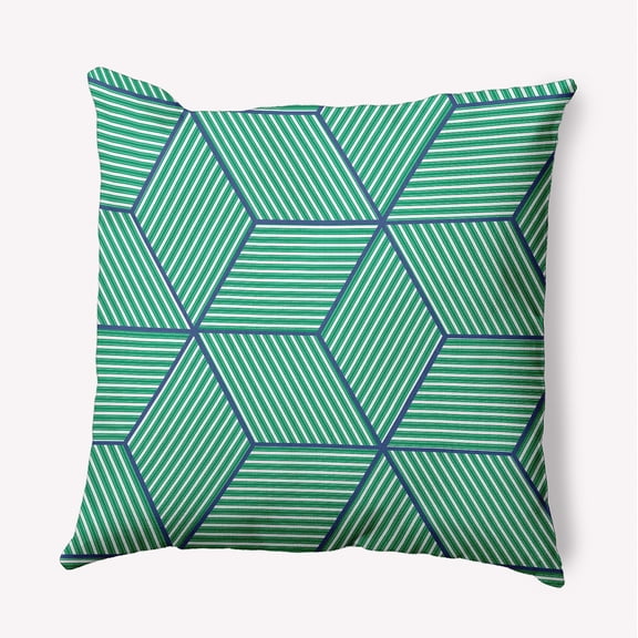 Simply Daisy 16" x 16" Cube Stack Decorative Throw Pillow, True Mint (1 count)