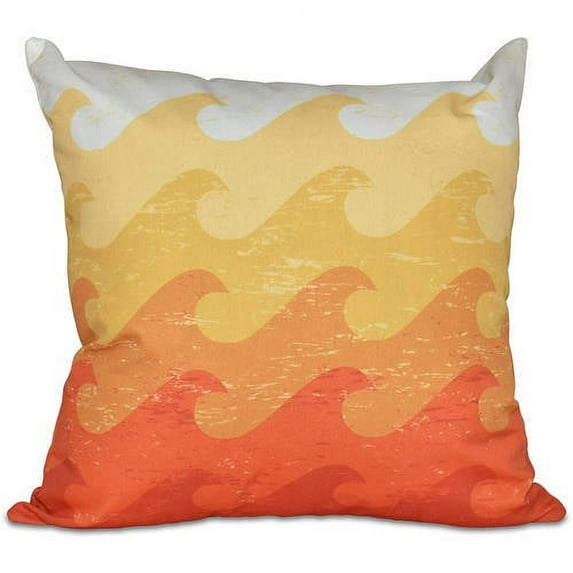 Simply Daisy 16" x 16" Deep Sea Geometric Print Outdoor Pillow