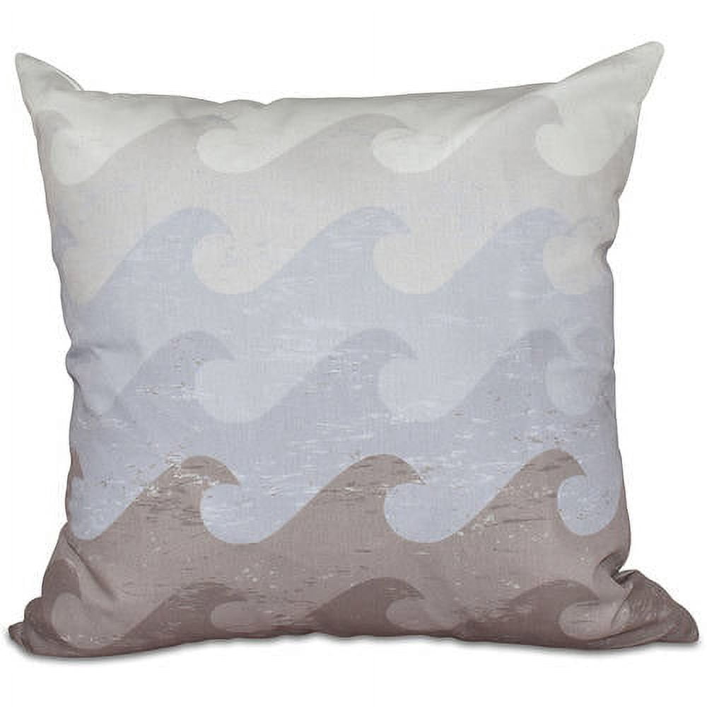 Simply Daisy 16" x 16" Deep Sea Geometric Print Pillow
