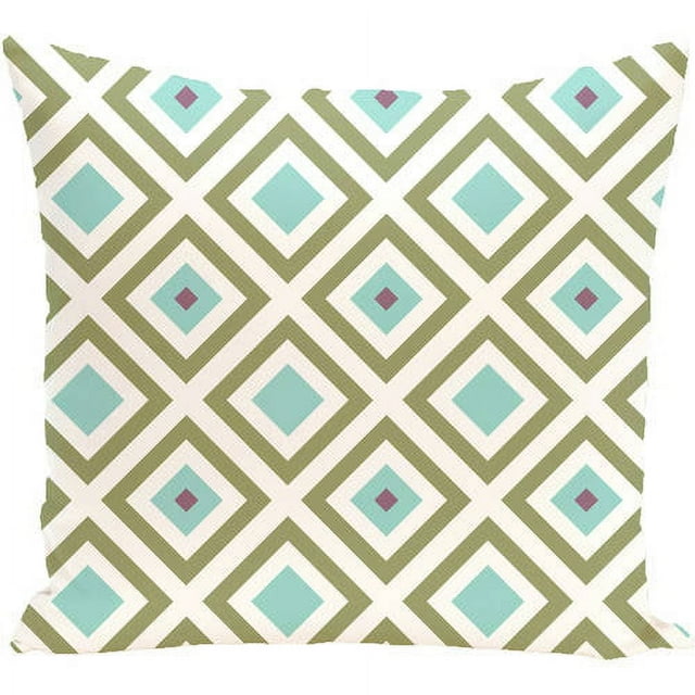 Simply Daisy 16" x 16" Diamond Mayhem Geometric Print Outdoor Pillow