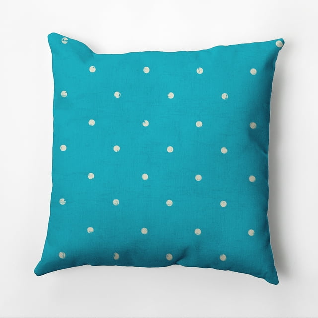 Simply Daisy 16" x 16" Dorothy Dot Geometric Outdoor Pillow, Blue (1 count)