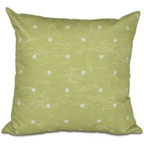 Simply Daisy 16" x 16" Dorothy Dot Polyester Indoor/Outdoor Pillow, Green (1 count)