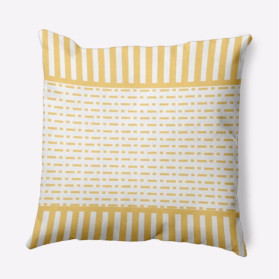 Simply Daisy 16" x 16" Dots and Dashes Decorative Throw Pillow, Daffodil (1 count)