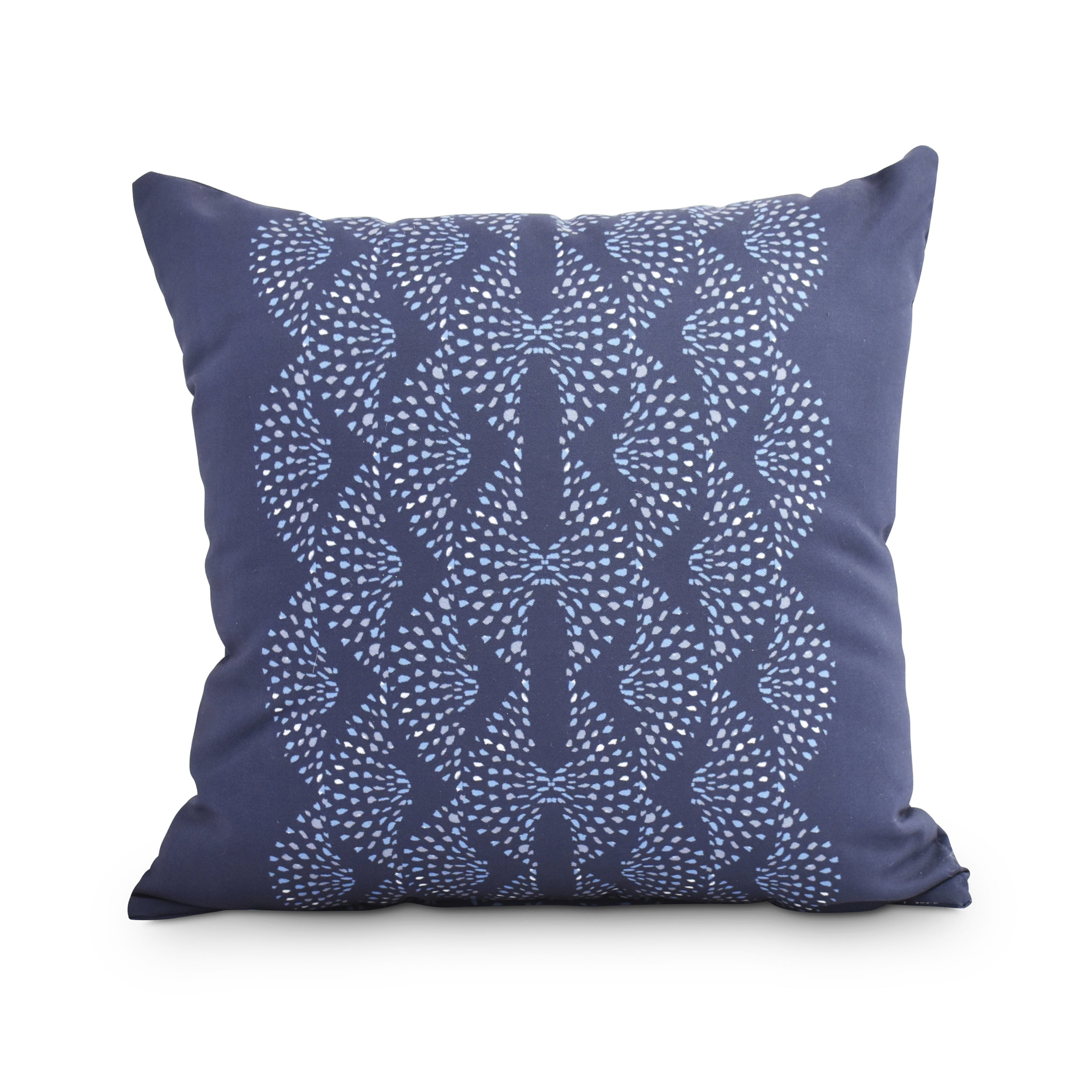 Simply Daisy, 16" x 16" Dotted Focus Blue Geometric Print Decorative Outdoor Throw Pillow