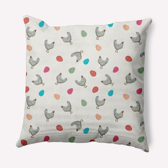 Simply Daisy 16" x 16" Easter Polyester Throw Pillow
