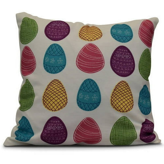 Simply Daisy 16" x 16" Eggs-ellent! Easter Geometric Print Pillow