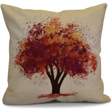 16" x 16" Simply Daisy Fall Bounty Fall Polyester Accent Pillow, Purple Qty 1