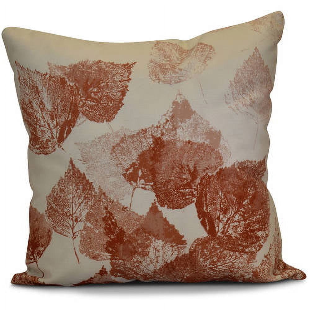 Simply Daisy 16" x 16" Fall Memories Floral Print Outdoor Pillow, Orange