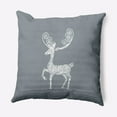 thumbnail image 1 of 16" x 16" Simply Daisy Fancy Holiday Reindeer Christmas Polyester Indoor/Outdoor Pillow, Dusty Grey (1 Count), 1 of 4