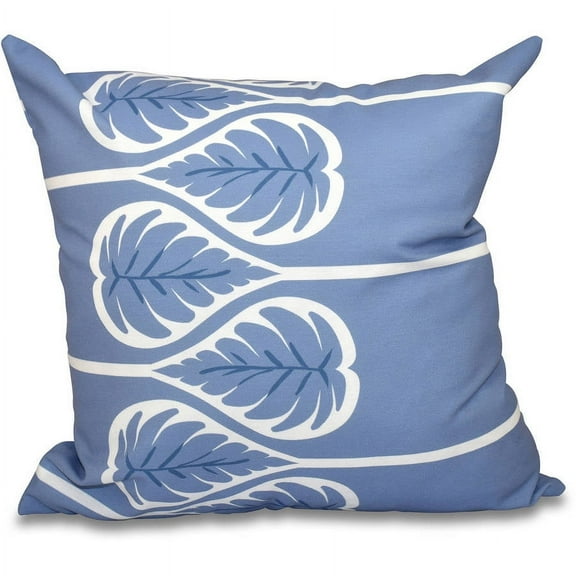 Simply Daisy 16" x 16" Fern 1 Floral Outdoor Pillow, Blue