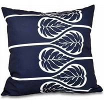 Simply Daisy 16" x 16" Fern 2 Floral Print Pillow, Navy
