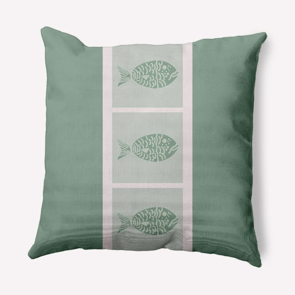 Simply Daisy 16" x 16" Fish Chips Nautical Decorative Indoor Pillow