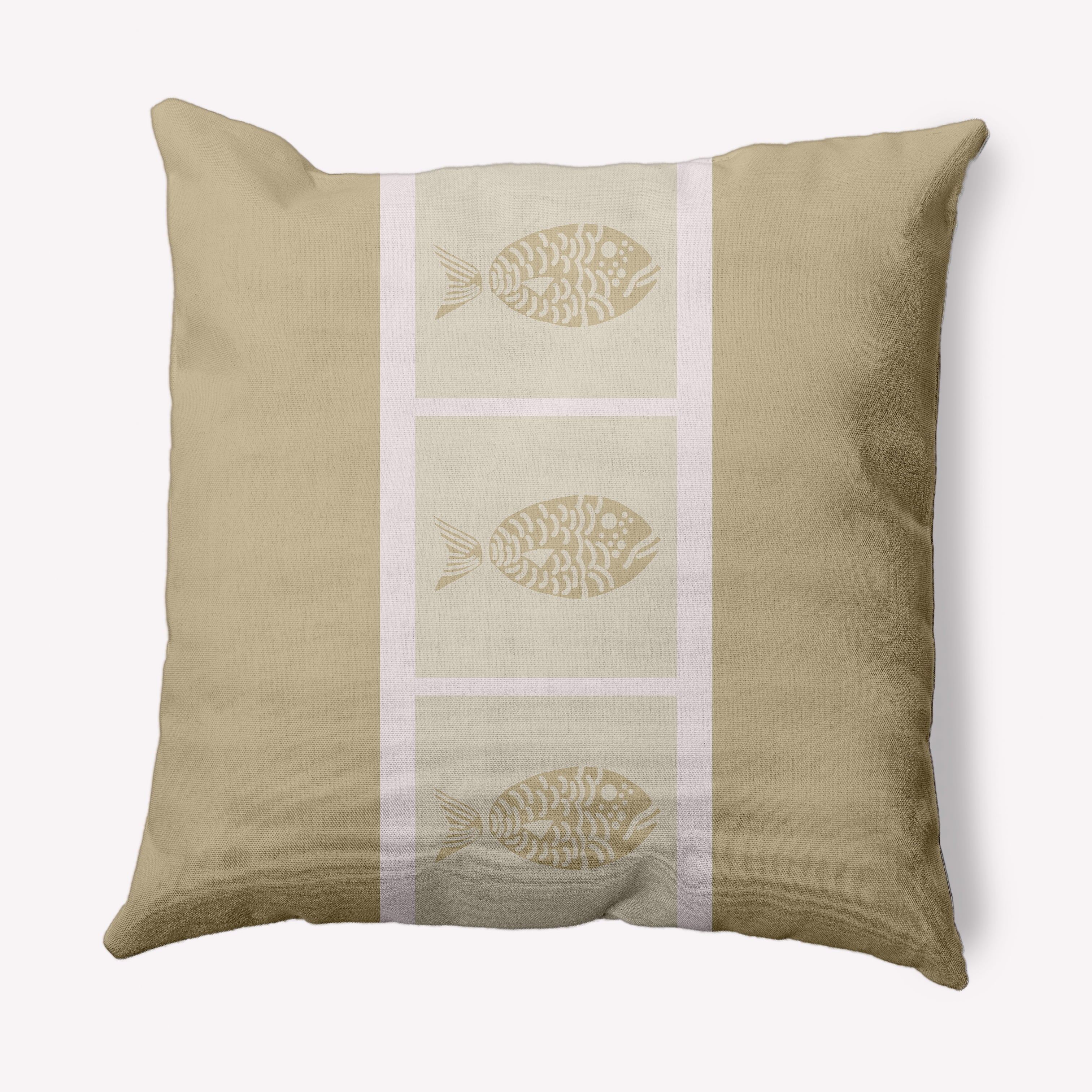 Simply Daisy 16" x 16" Fish Chips Nautical Decorative Indoor Pillow