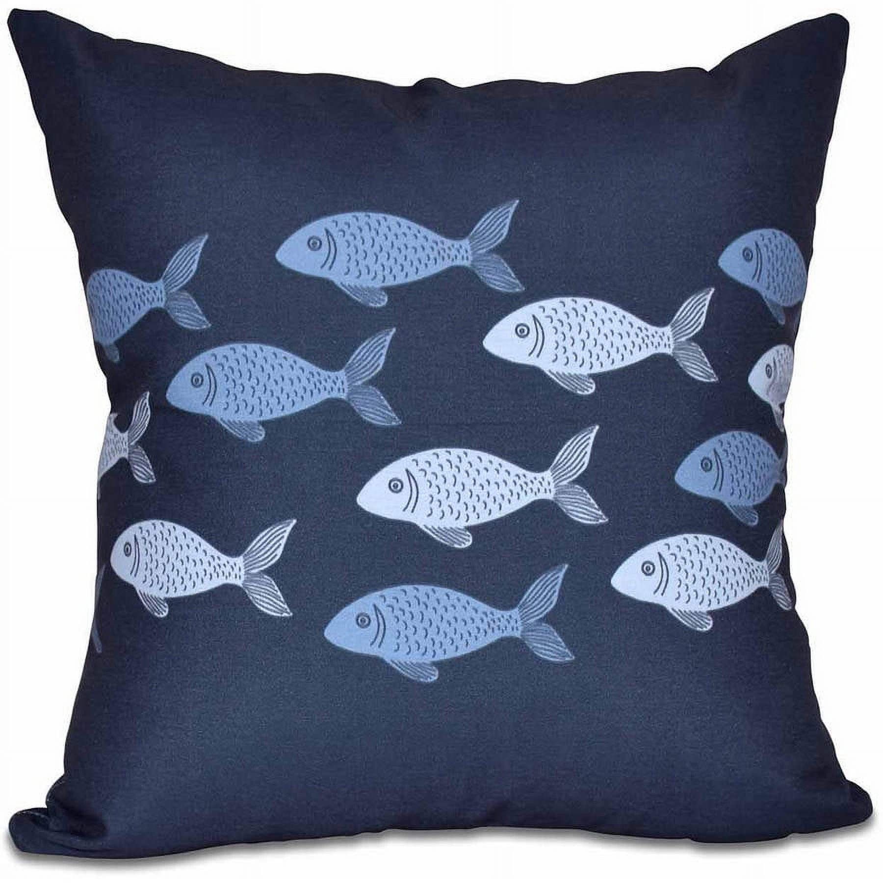 Simply Daisy 16" x 16" Fish Line Animal Print Pillow