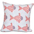 thumbnail image 1 of Simply Daisy 16" x 16" Fish Tales Animal Print Outdoor Pillow, 1 of 1
