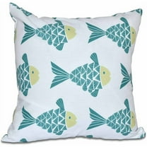 Simply Daisy 16" x 16" Fish Tales Animal Print Pillow