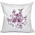 thumbnail image 1 of Simply Daisy 16" x 16" Five Little Birds Floral Print Pillow, Purple, 1 of 2