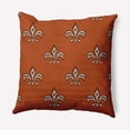 thumbnail image 1 of Simply Daisy 16" x 16" Fleur de Lis Decorative Throw Pillow, Sienna, 1 of 4
