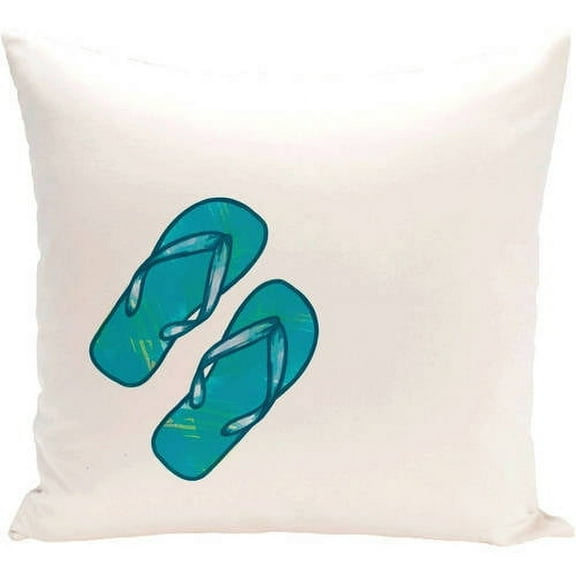 Simply Daisy 16" x 16" Flip Flops Geometric Print Pillow