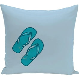 Simply Daisy 16 x 16 Flip Flops Geometric Pillow Blue 1 count Walmart
