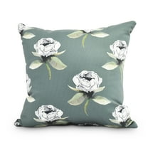 Simply Daisy, 16" x 16" Floral Bunch Green Floral Print Decorative Outdoor Throw Pillow