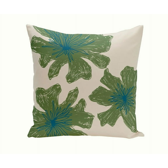 Simply Daisy 16" x 16" Floral Polyester Print Pillow