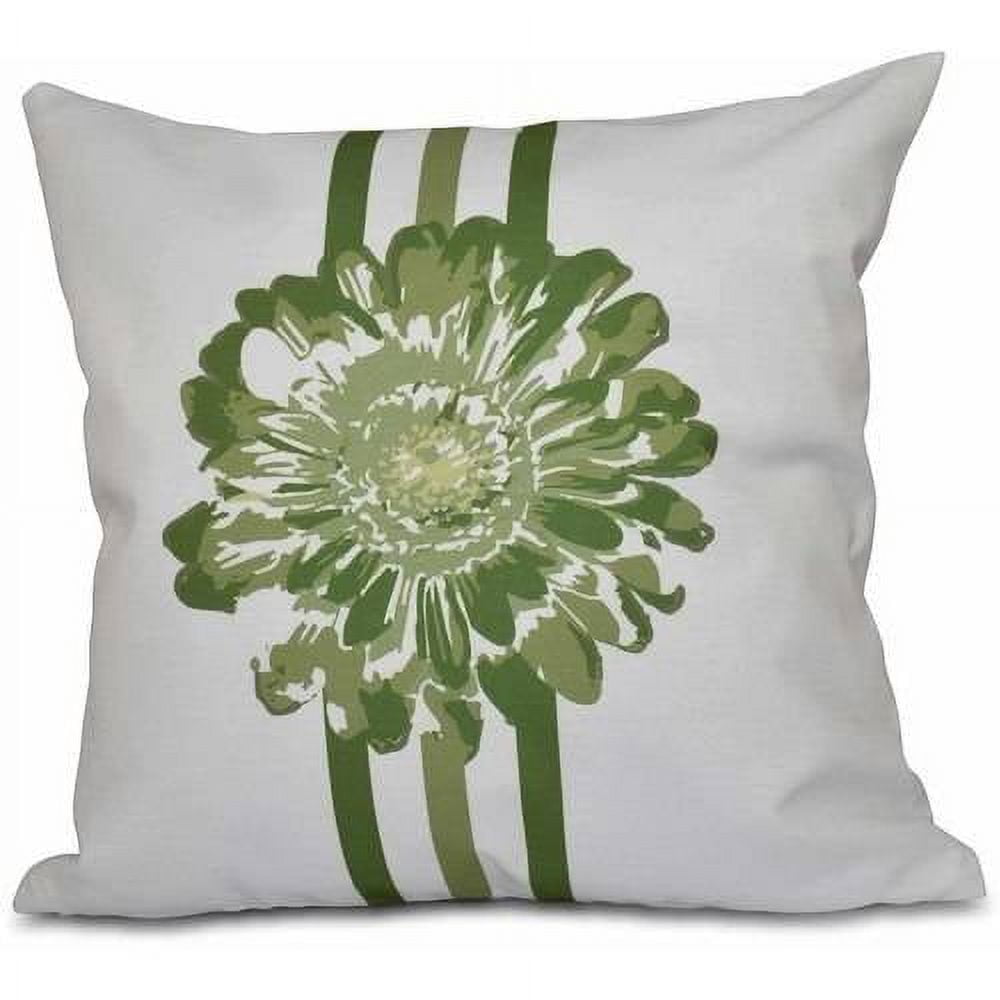 Simply Daisy 16" x 16" Flower Child Floral Print Pillow, Green