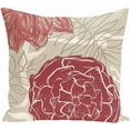 thumbnail image 1 of Simply Daisy 16" x 16" Flowers and Fronds Floral Print Pillow, Taupe, 1 of 2