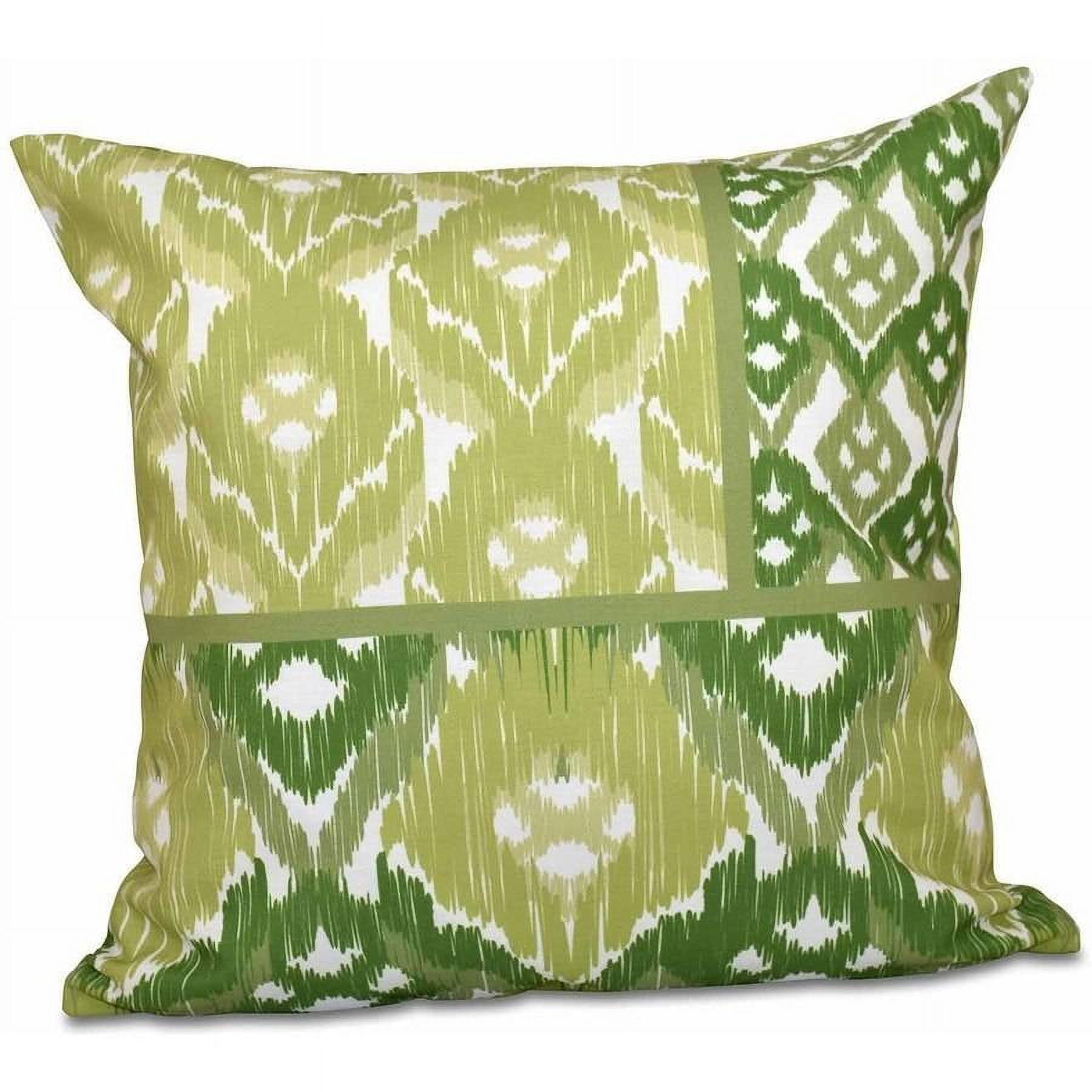 Simply Daisy 16" x 16" Free Spirit Geometric Print Pillow, Green