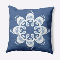 Simply Daisy 16" x 16" French, Country Blue, White, Multi-color Polyester Throw Pillow