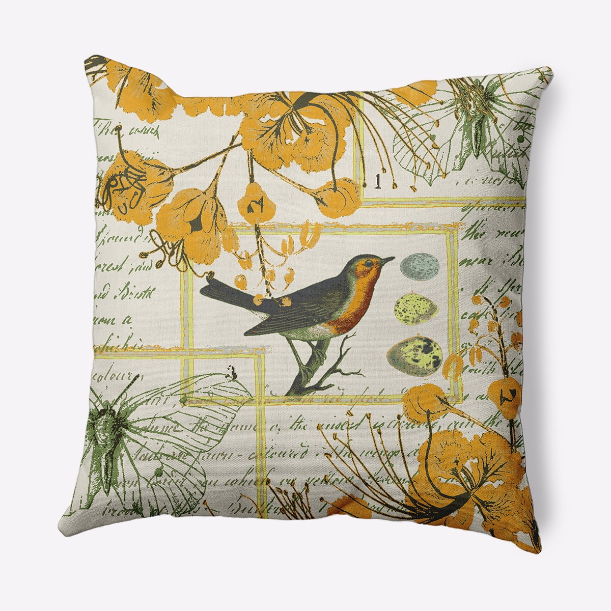 Simply Daisy 16" x 16" French, Country Multi-color Polyester Throw Pillow