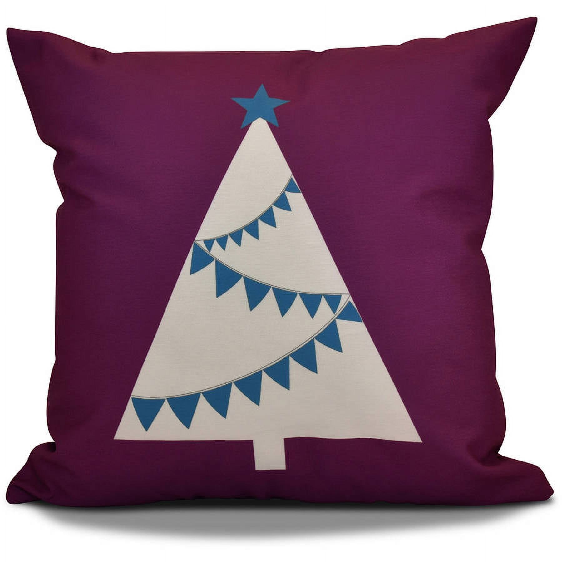 16" x 16" Simply Daisy Garland Tree Polyester Accent Pillow, Purple (1 Count)
