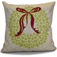 thumbnail image 1 of Simply Daisy 16" x 16" Gate Wreath Floral Print Outdoor Pillow, Bright Green, 1 of 5