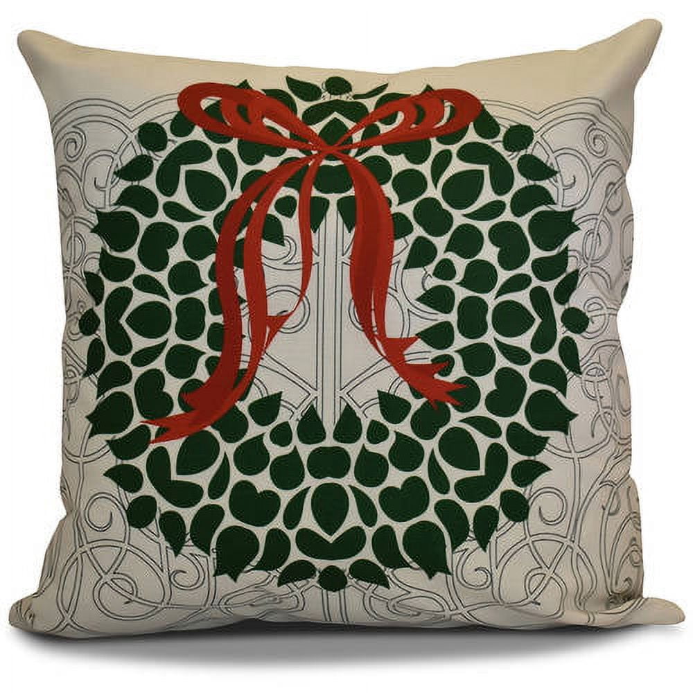 Simply Daisy 16" x 16" Gate Wreath Floral Print Outdoor Pillow