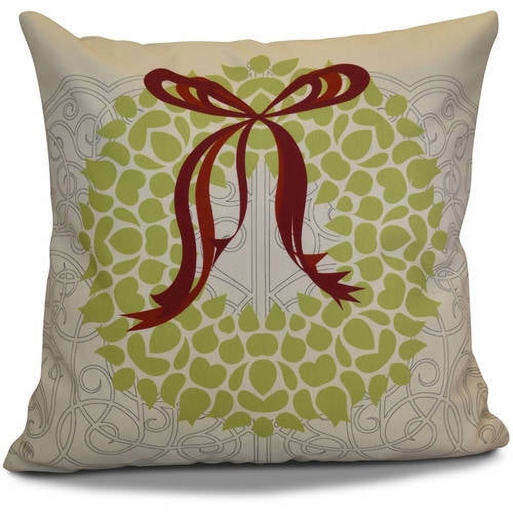 Simply Daisy 16" x 16" Gate Wreath Floral Print Pillow