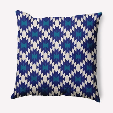 Simply Daisy 16" x 16" Geo Craze Decorative Throw Pillow, Autumn Blue