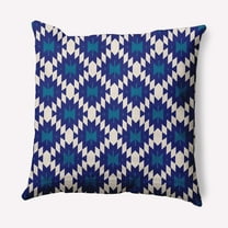 Simply Daisy 16" x 16" Geo Craze Indoor/Outdoor Polyester Throw Pillow, Autumn Blue