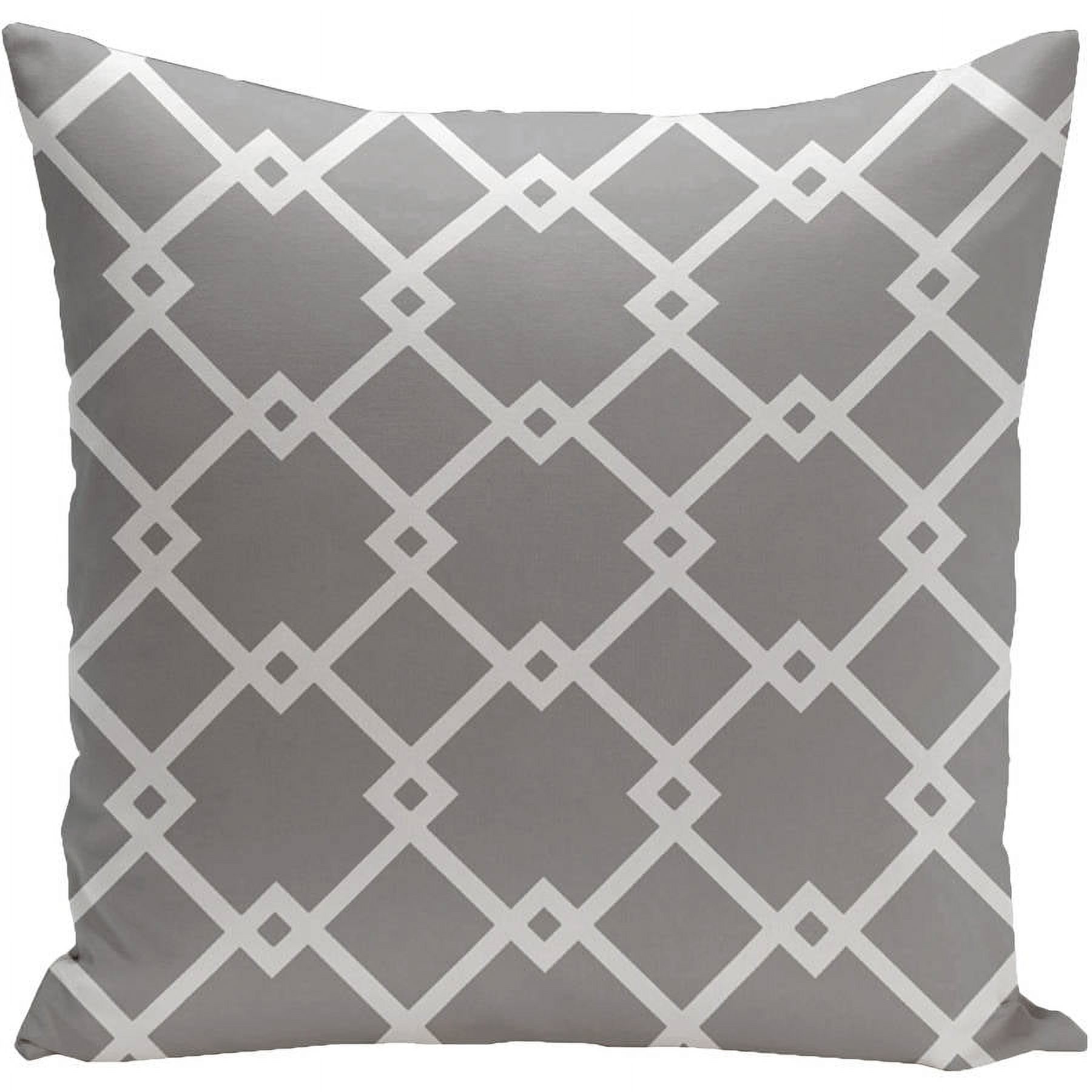 Simply Daisy 16" x 16" Geometric Decorative Pillow, Classic Grey