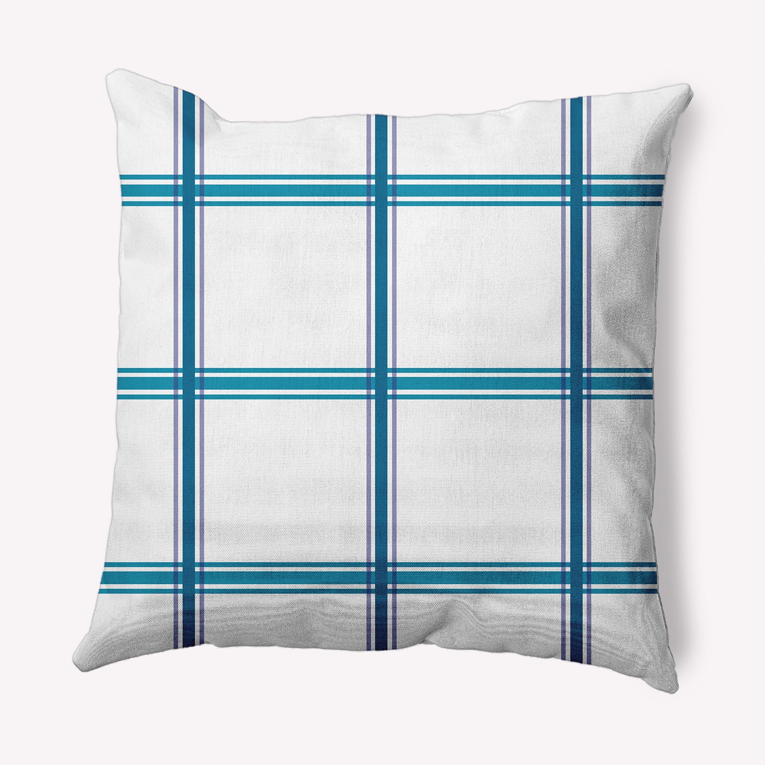 Autumn Blue Geometric Polyester Square Throw Pillow