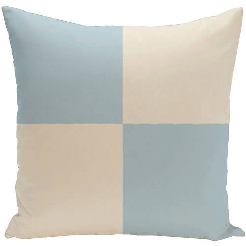 Simply Daisy 16" x 16" Geometric Polyester Indoor/Outdoor Pillow, Blue (1 count)