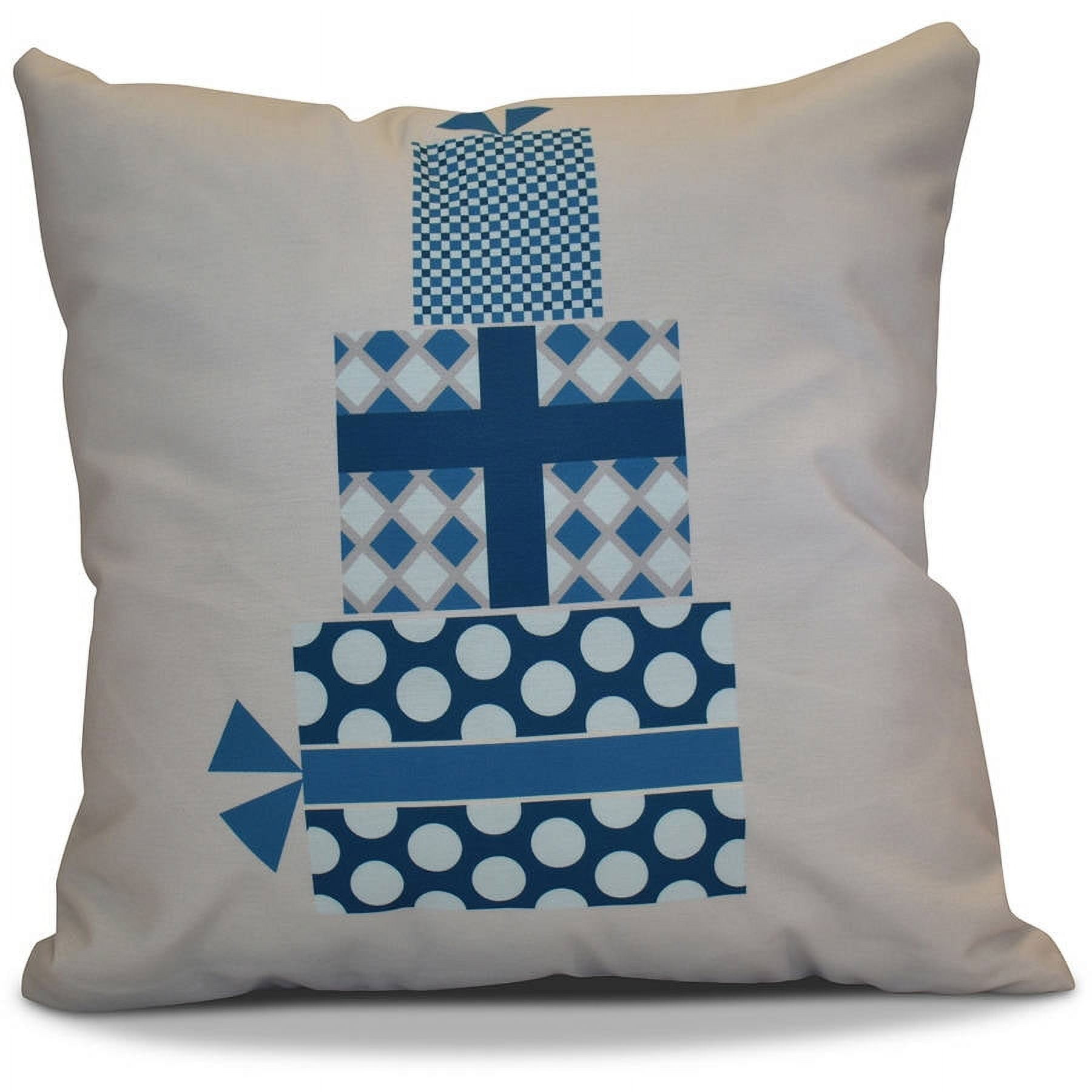 Simply Daisy 16" x 16" Gift Wrapped Geometric Print Pillow