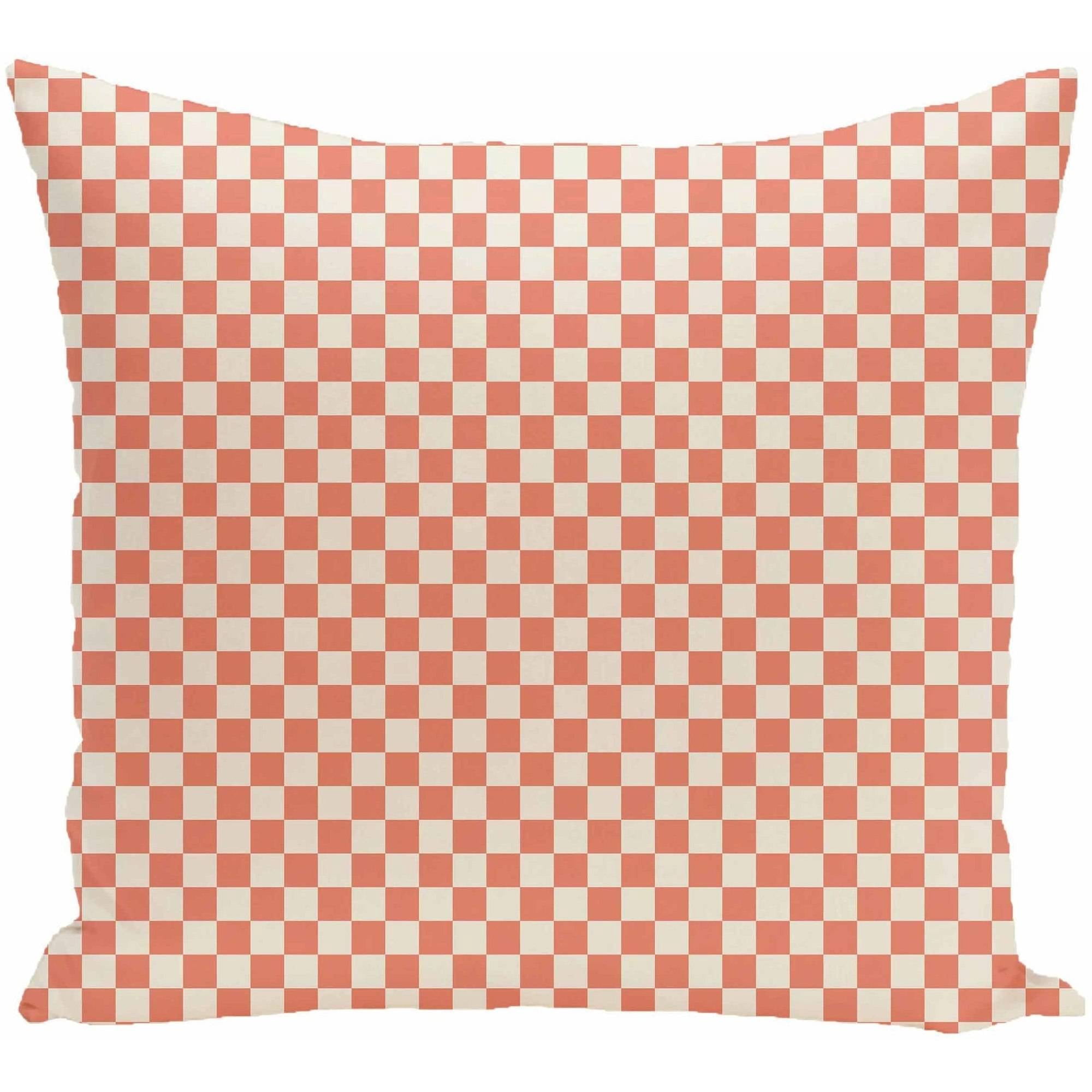 Simply Daisy 16" x 16" Gingham Check Geometric Print Pillow