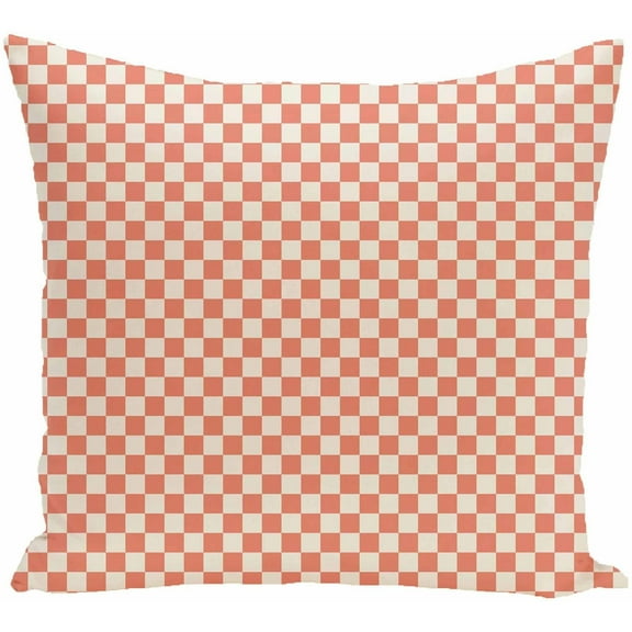 Simply Daisy 16" x 16" Gingham Check Geometric Print Pillow